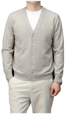 Productafbeelding van Currero Cardigan Heren Beigegrijs EU S