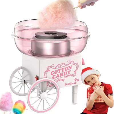 Produktbild von Zuckerwattemaschine, für Kinder mit Zuckerlöffel, einfach und sicher in der Anwendung, für Geburtstage, Zuhause, Partys und als Weihnachtsgeschenk