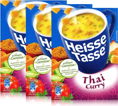 Produktbild von Heisse Tasse Thai Curry mit Croûtons 3 Beutel á 19,2g (3er Pack)