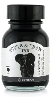 Kalligrafietinte Black Elephant, wasserfest, 50 ml