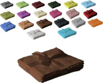 Produktbild von Handtuch Spar Set Baumwolle 500 g/m² Schokobraun 12 x Seiftuch 30 x 30 cm