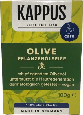 Produktbild von KAPPUS Pflanzenölseife Olive (100g Packung)