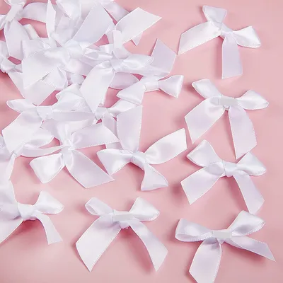 Produktbild von 200 Stücke Satinband Schleifen Selbstklebend für DIY Handwerk Hochzeit Weihnachten Valentinstag Dekoration Karte