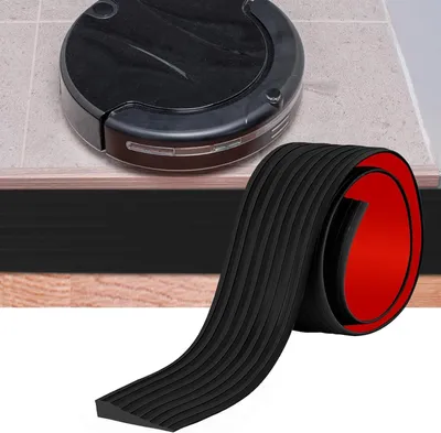 Produktbild von Rampenhilfe aus Gummi – Auffahrrampe – Überwindet Bordsteine – Selbstklebend – 1,5 cm hoch – Schwarz