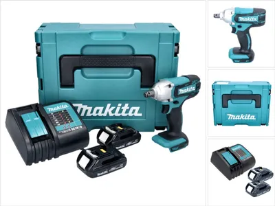 Produktbild von Makita DTW 190 SYJ Akku Schlagschrauber 18 V 1/2" 190 Nm + 2x Akku 1,3 Ah + Ladegerät + Makpac