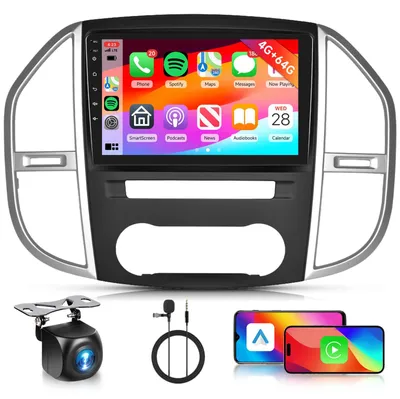 Produktbild von Autoradio mit 4G und 64G für Mercedes-Benz Vito 3 (W447) | Android, CarPlay, Bluetooth, 10 Zoll