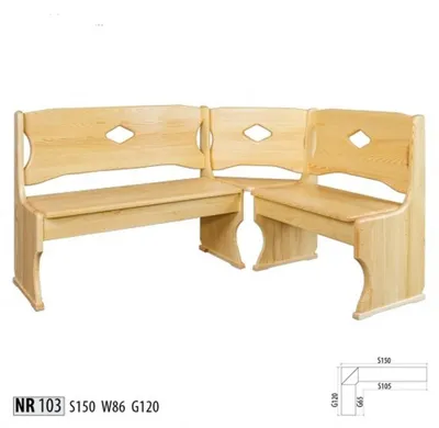 Produktbild von Eckbank Echtholz Kiefer Massiv Holz Esszimmer Landhaus Handarbeit Eckbänke Neu