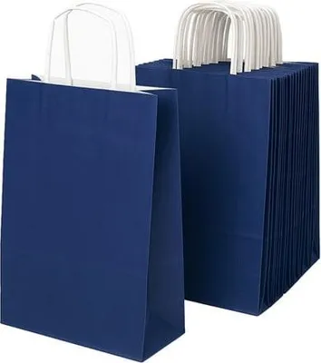 Zdjęcie produktu dla Torba Papierowa Na Prezent Pakiet 240x100x320 GRANATOWA 10 szt