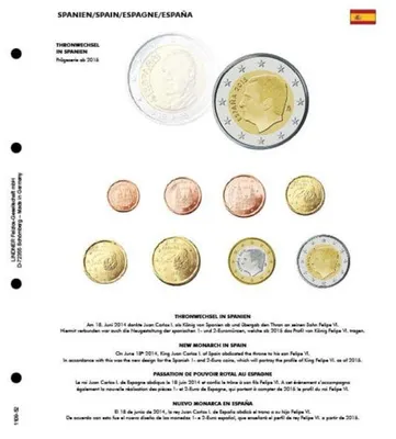 Produktbild von Lindner 1109-52 Vordruckblatt karat EURO-Kursmünzen-Sätze: Thronwechsel in Spanien