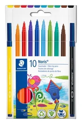 Produktbild von STAEDTLER Fasermaler Noris 10er-Set im Kartonetui 1mm retail