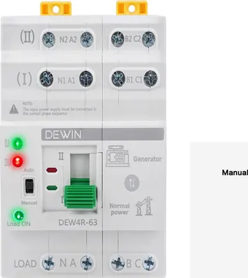 Produktbild von G2R Hutschienen 4-poliger 63A Automatischer Umschalter – Elektrischer Umschalt-Schalter 400V