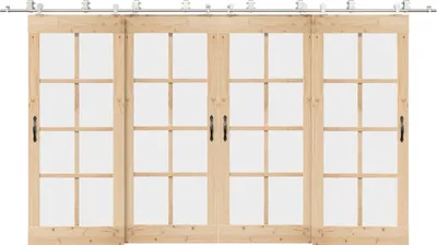 Image de vidaXL Kit de ferrures pour porte coulissante 400 cm acier inoxydable argenté