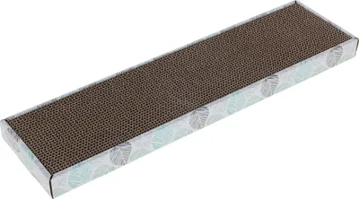 Produktbild von Katzenkratzbrett aus Recyclingpappe, 46x12x3 cm, bunt, mit Katzenminze