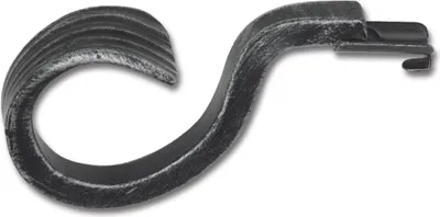 Produktbild von Schösswender Zierteil - Deko für Gardinenstange rustikal - Zierstück links und rechts verwendbar Länge 125mm, Schmiedeeisen schwarz