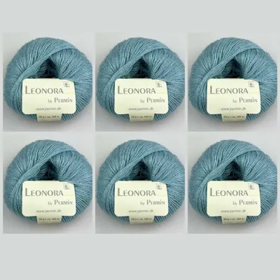 Obrázok produktu pre 6x Leonora od Permin – Luxusná priadza zo zmesi hodvád, vlny a kašmíru (37 letných oblakov)