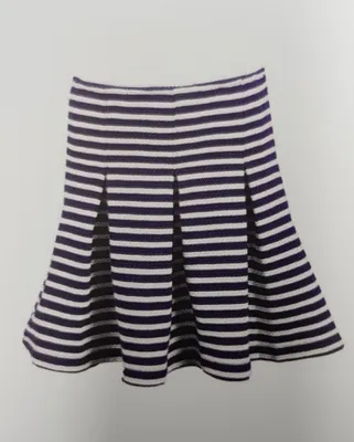 Produktbild von 693103 Happy Girls Mädchen Streifenrock Blau Weiß Gr. 116 – Baumwollrock mit Streifenmuster