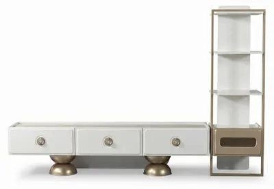 Productafbeelding van TV-meubel, wit-goud, woonkamer, modern, stijlvol, comfortabel, functioneel