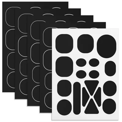 20 selbstklebende Reparatur-Patches für Jacken, schwarz