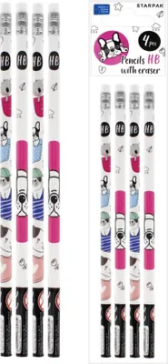 Produktbild von Bleistift mit Radiergummi HB Minisy 4St