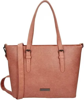 Produktbild von Große Damen Tasche Schultertasche Umhängetasche Crossover Bag Leder Optik Handtasche Rose