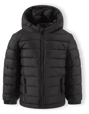 Minoti Steppjacke Schwarz für Jungen, Vorderansicht