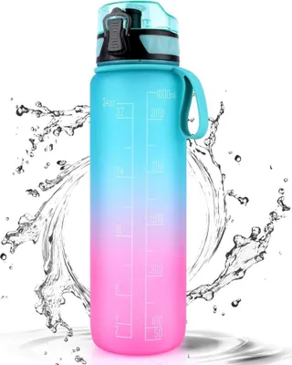 Obrázok produktu pre FULDENT fľaša na pitie 1L bez BPA s gumovou rukoväťou na šport a outdoor