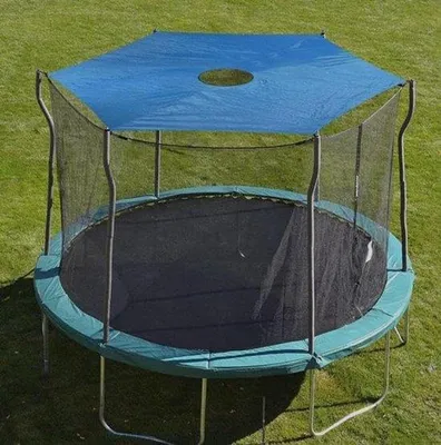 Produktbild von Trampolin-Zelt, wasserdicht – Sonnenschutz – Abdeckung – UV-Schutz – 6 Stangen – Langlebiges Oxford-Material – Sonnenschutz für Trampoline