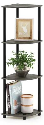 Immagine prodotto di Furinno, scaffale angolare modulare "Turn-N-Tube", con 4 ripiani, ideale per l'organizzazione e il deposito