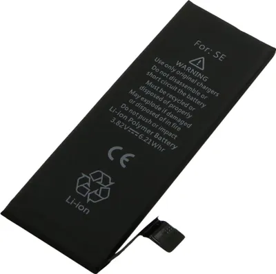 Image de Avizar, batterie iPhone SE 3,82 V 1624 mAh Li-Polymer, noir