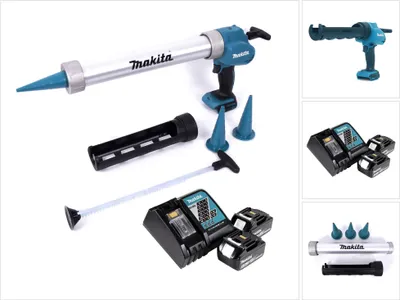 Immagine prodotto di Pistola a cartuccia a batteria Makita DCG 180 RFX 18 V 300 / 600 ml + 2x batteria ricaricabile 3,0 Ah + caricabatterie