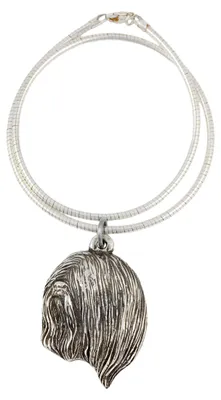 Produktbild von Lhasa Apso, Lhasaterrier, Löwenhund - Hundehalsband, einzigartiger Schmuck für den Hundefan, einzigartiger Kreuzotter-Anhänger der Marke Art-Dog