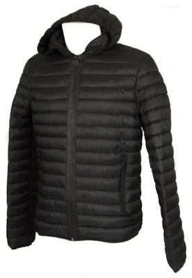 Immagine prodotto di Piumino giubbotto giacca uomo con cappuccio zip e tasche TRUSSARDI JEANS articolo 52S00329 HOODIE ZIP REGULAT FIT MATT LIGHT, M/48, Poliammide 100%