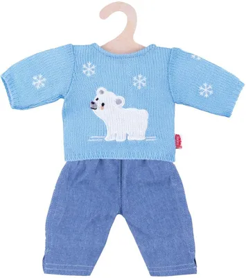 Productafbeelding van Poppenbroek/trui van denim, gesorteerd, 35-45 cm, 1 stuk
