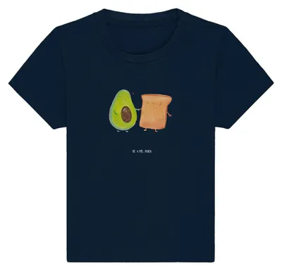 Produktbild von Mr. & Mrs. Panda Babyshirt Avocado Toast 6. - 12. Monat - French Navy - Geschenk,  T-Shirt, Hochzeitsgeschenk, Hochzeit, Kinder, Baby Jerseyshirt, Kurzarmshirt