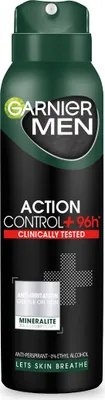 Image de Garnier Men Action Control+ Antiperspirant avec spray, 150 ml