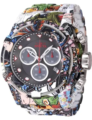 Obrázek produktu pro Invicta Bolt 45490 Pánské Hodinky - Quartz Hnutí - Nerezová Ocel se Šedým Ciferníkem - 53 mm