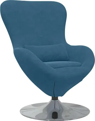 Produktbild von vidaXL Eiersessel Blau Samt
