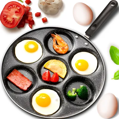 Produktbild von Pfannkuchen Pfanne Pancake Eierpfanne Spiegelei Pancakes Bratpfanne Antihaft für Induktion Spiegeleierpfanne Ø30 cm Schwarz Retoo