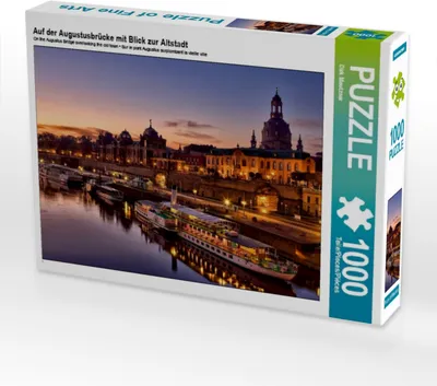 Produktbild von Calvendo Auf der Augustusbrücke mit Blick zur Altstadt 1000 Teile Puzzle quer 640x480mm, Meutzner Dirk; 7275295