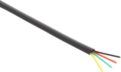 Produktbild von InLine® Modularkabel, 4adrig Flachband schwarz, 100m Ring