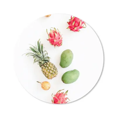 Produktbild von MuchoWow® Mauspad Mousepad Tropisch - Rosa - Obst 20x20 cm - Mousepads - Maus Mat - Pad - Mausunterlage - Schreibtischmatte
