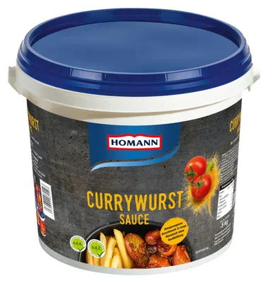 Produktbild von Homann Currywurstsauce mit süßlich und scharfer Würze Eimer 5kg