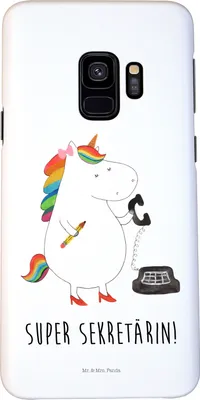 Produktbild von Mr. & Mrs. Panda Samsung Galaxy S9 Handyhülle Einhorn Sekretärin - Weiß - Geschenk, Unicorn, Büro, Smartphone Hülle, Cover, Handy Case, Steuerkanzlei, Einhörner