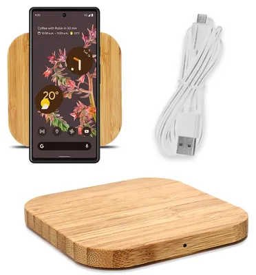 Produktbild von Qi Ladegerät für Xiaomi 13 / 13 Pro QI Wireless Bambus 15W Ladestation Charger