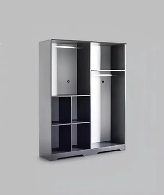 Obrázek produktu pro Šatní skříň Černá šatní skříň Šatní skříně Design ložnicového nábytku