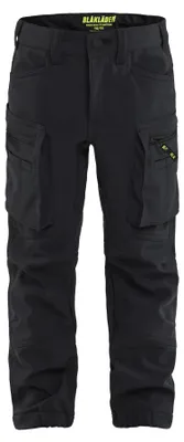 Produktbild von Blakläder Kinder Arbeitshose Softshell 5220, Farbe:Schwarz, Größe:158/164