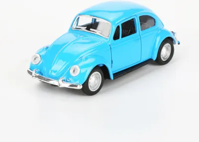 Productafbeelding van 1:32 Metalen auto model, kinderspeelgoed, gesimuleerd, schattig, trekauto, decoratie, verjaardagsgeschenk, blauw