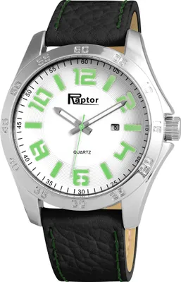 Produktbild von Raptor Herrenuhr "Fereon" mit Oberseite Echtleder/ Unterseite Kunstlederarmband