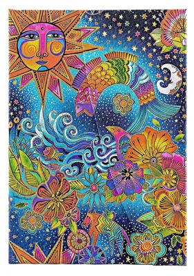 Produktbild von Celestial Magic (Whimsical Creations) Midi Lined Hardback Journal (Wrap Closure)