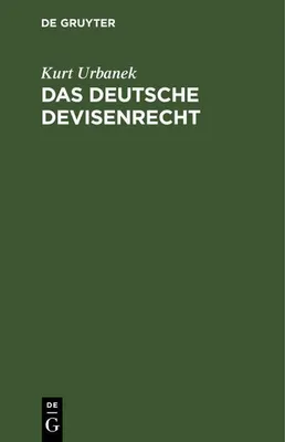 Produktbild von Das deutsche Devisenrecht